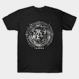 Elegant Taurus Zodiac Design T-Shirt